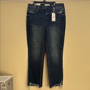 Vervet Bella high-rise flare Jeans with Split Hem